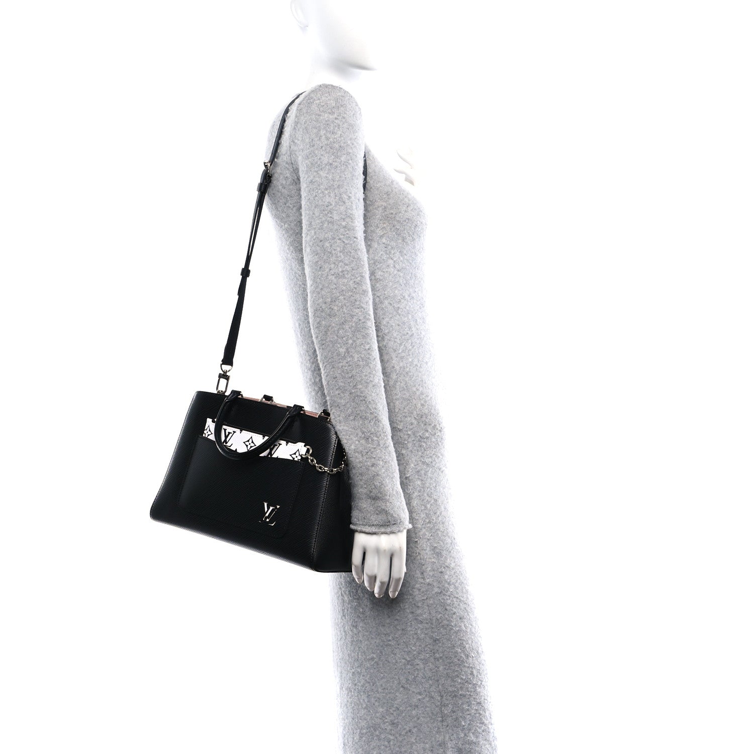 Louis Vuitton Epi Marelle Tote MM Black 2 of 9