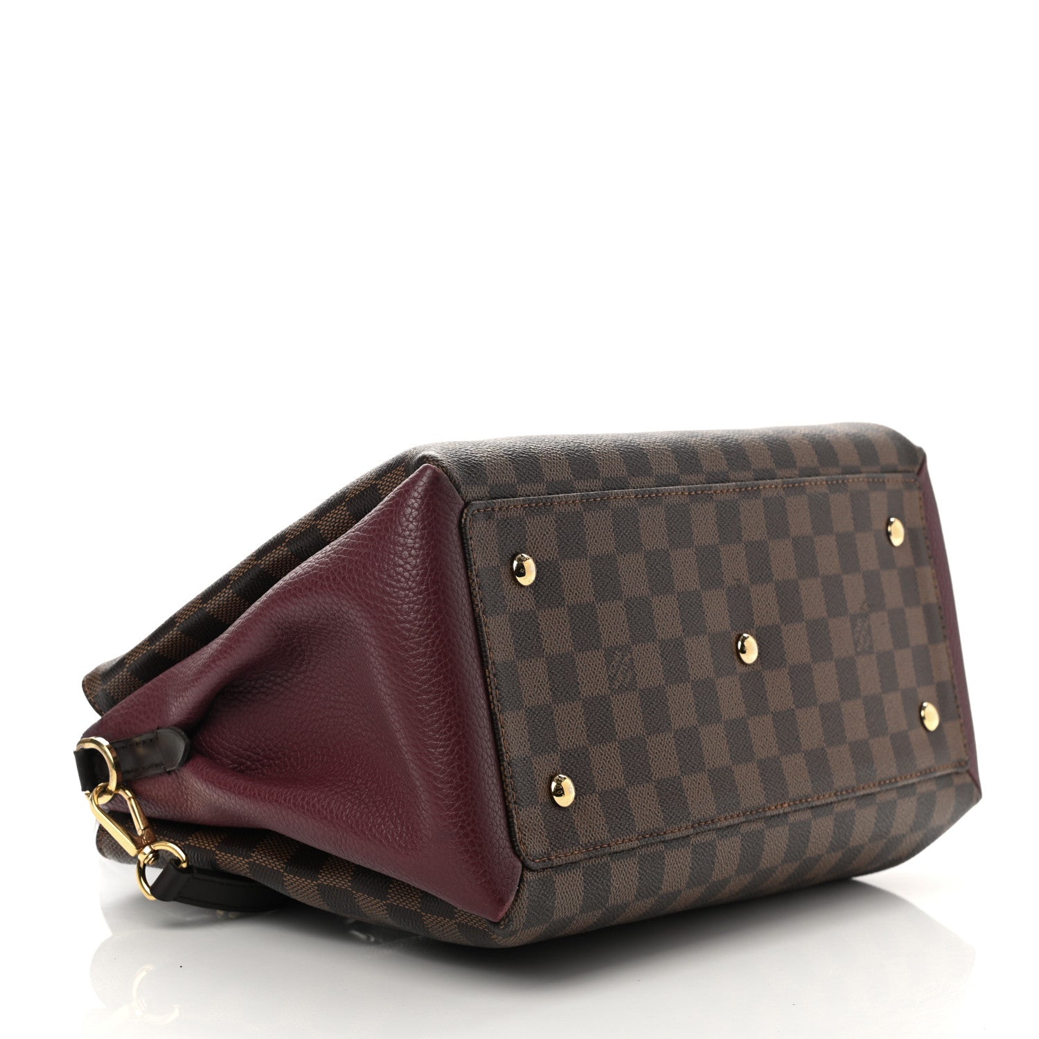 Louis Vuitton Cuir Taurillon Damier Ebene Normandy Bordeaux 3 of 15