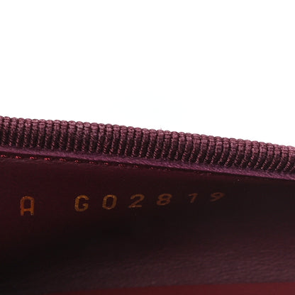 Chanel Suede Patent Cap Toe CC Ballerina Flats 38 Burgundy 9 of 9