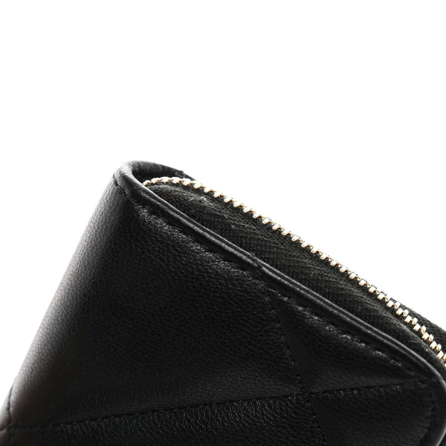 Chanel Lambskin Quilted Chanel 19 Zip Around Coin Purse Wallet Black 8 of 9