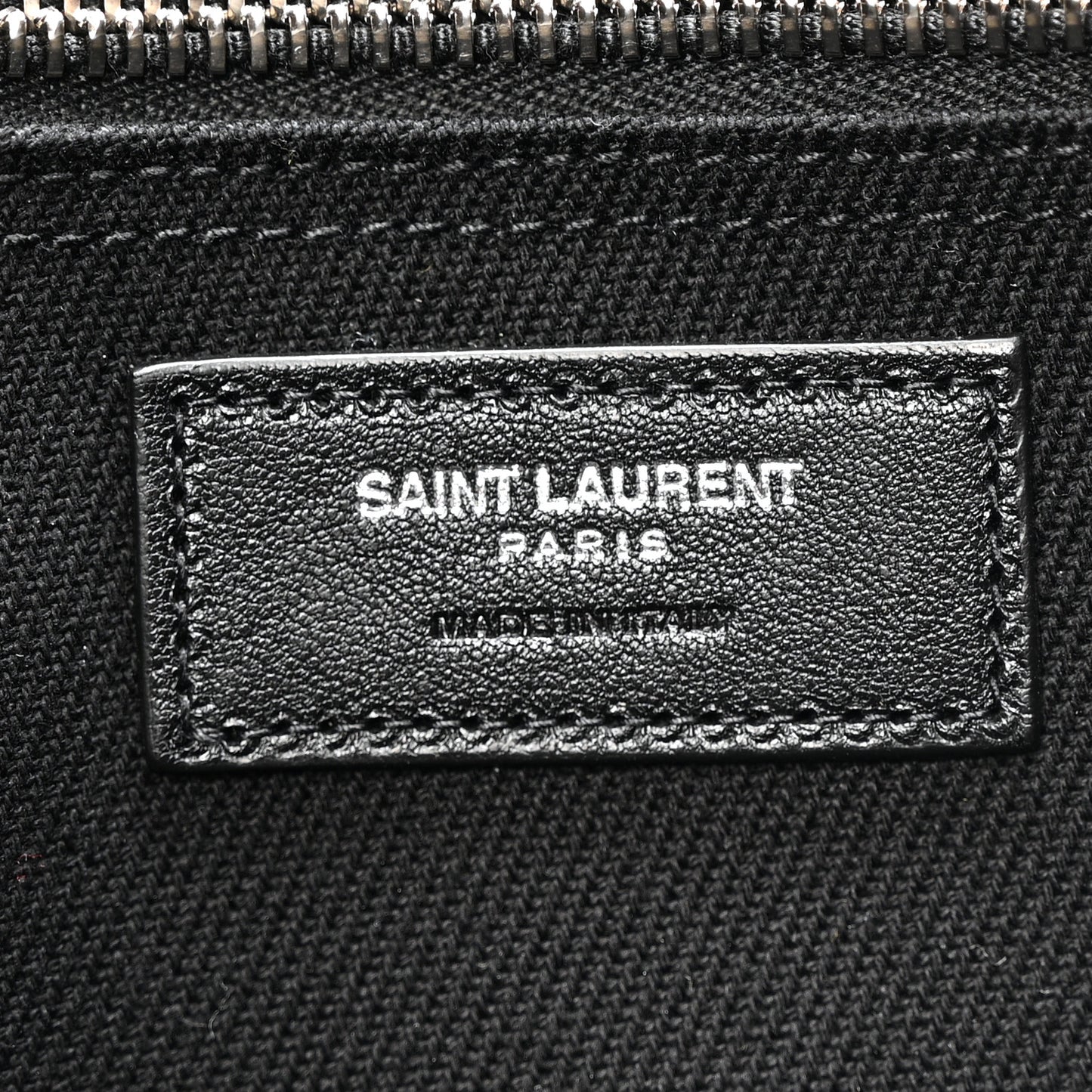 Linen Calfskin Rive Gauche Tote Black