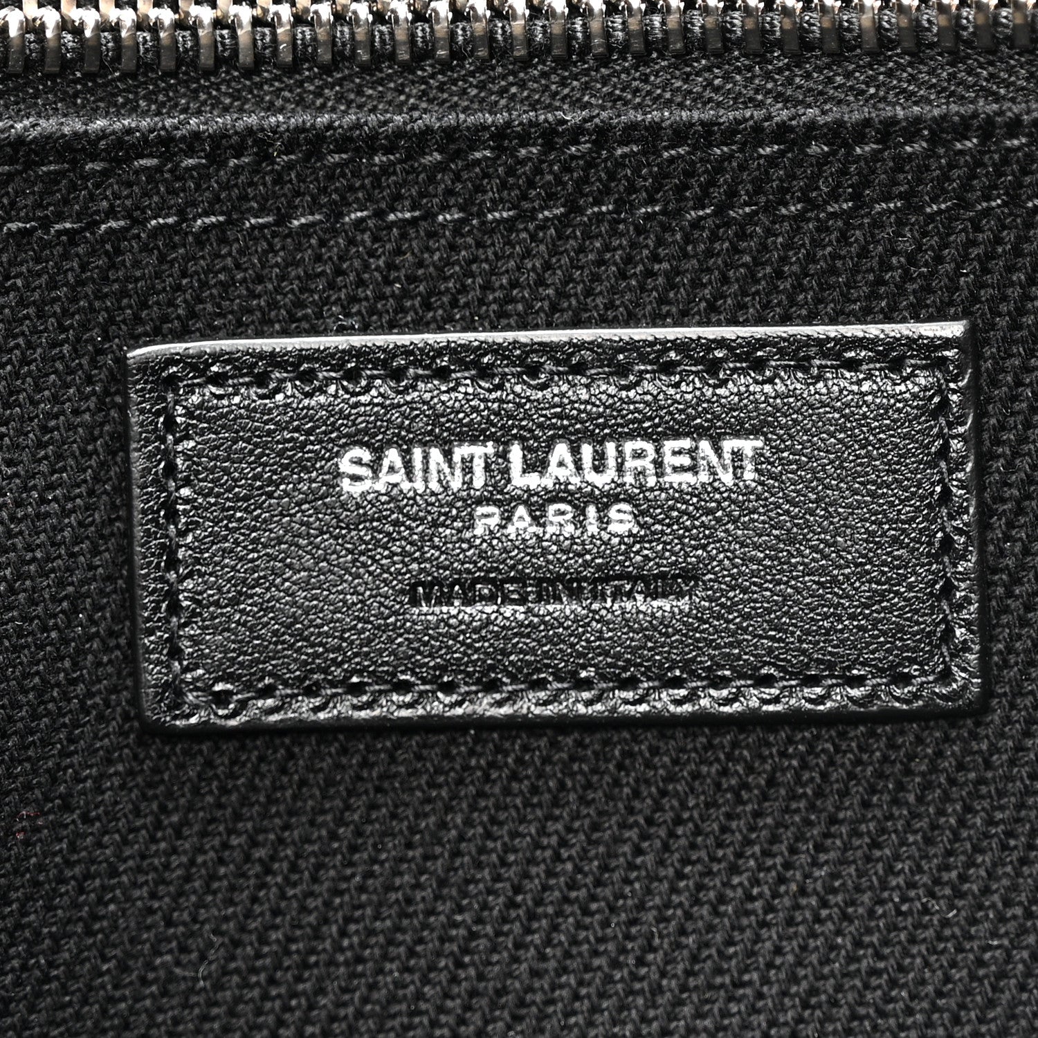 Saint Laurent Linen Calfskin Rive Gauche Tote Black 6 of 12