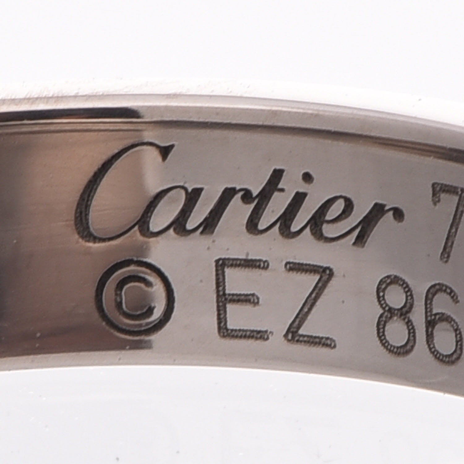 Cartier 18K White Gold 3.5mm LOVE Wedding Band Ring 47 4 4 of 6