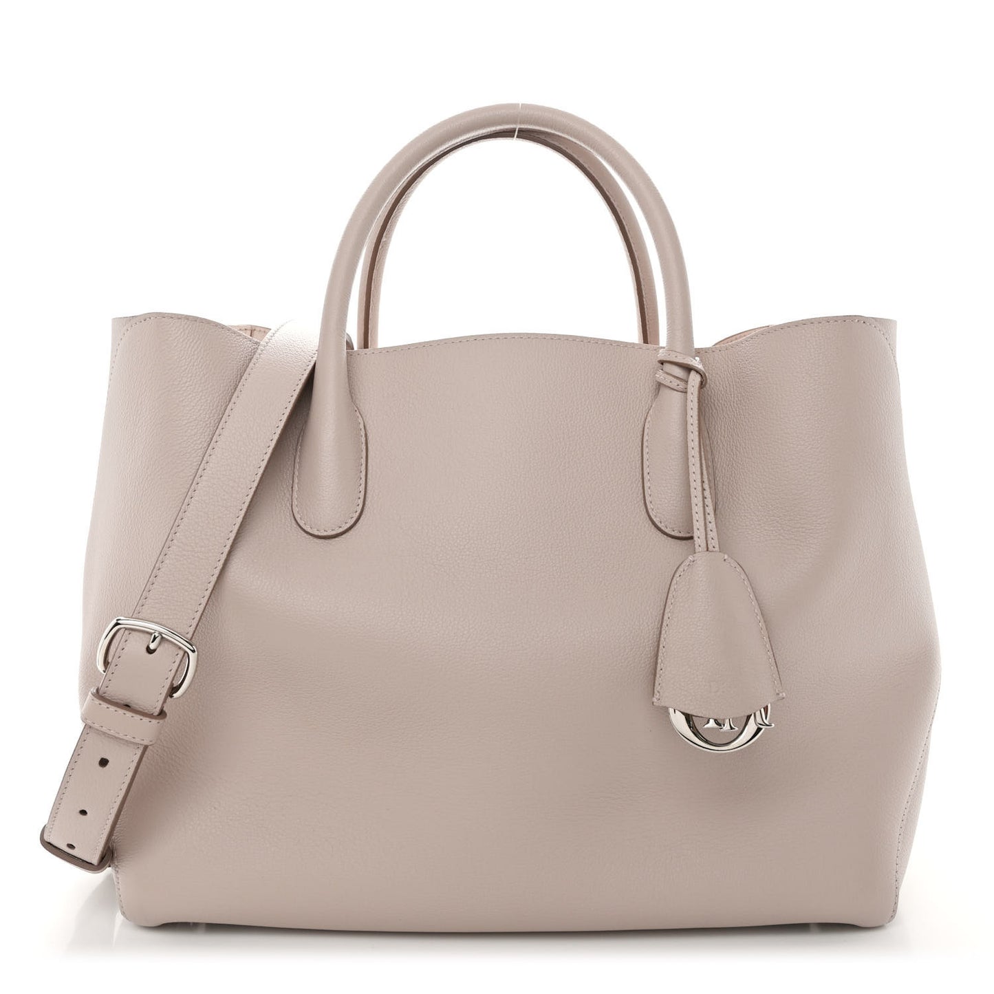 Supple Grained Calfskin Large Open Bar Tote Rose Poudre
