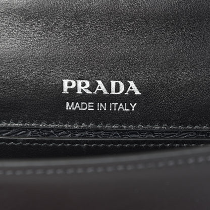 Prada City Calf Plex Ribbon Bag Black Rosa 8 of 8