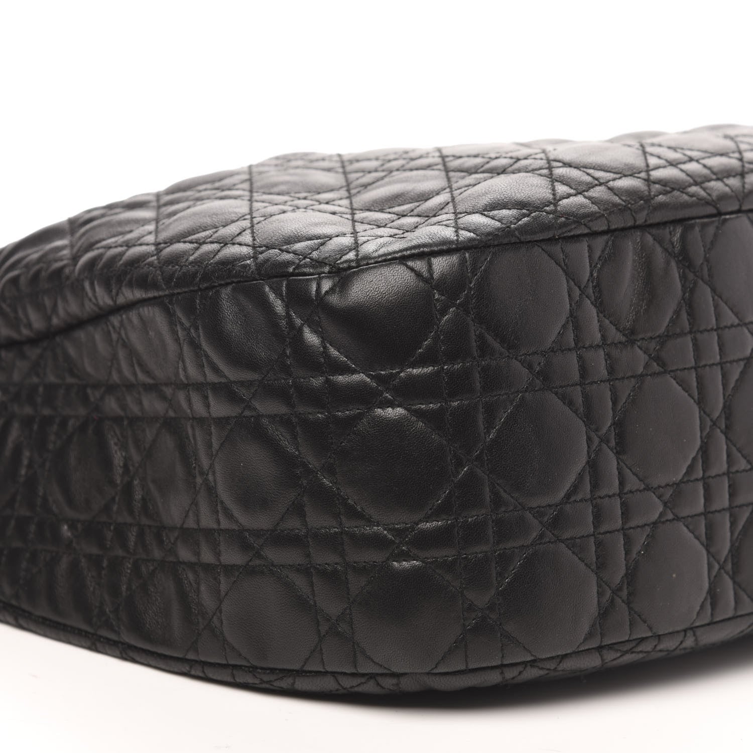 Christian Dior Lambskin Cannage Large Dior Soft Hobo Black 8 of 10