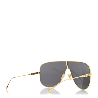 Gucci Metal Mask Sunglasses GG1436S Grey Gold 4 of 8