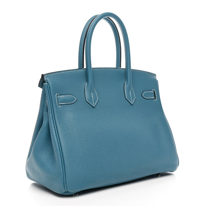 Hermes Togo Birkin 30 Blue Jean 3 of 10