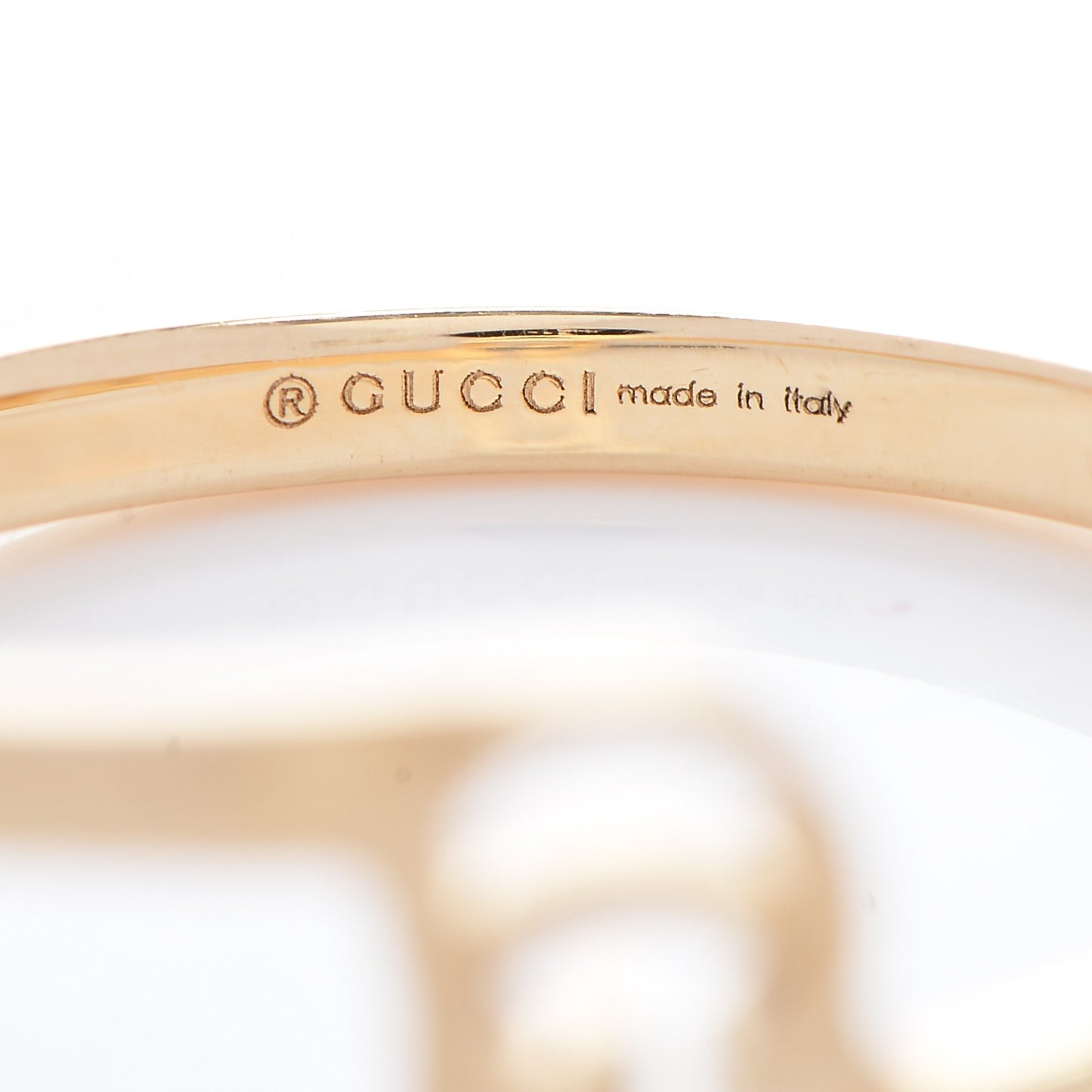 18K Yellow Gold Running G Ring 55 7.25