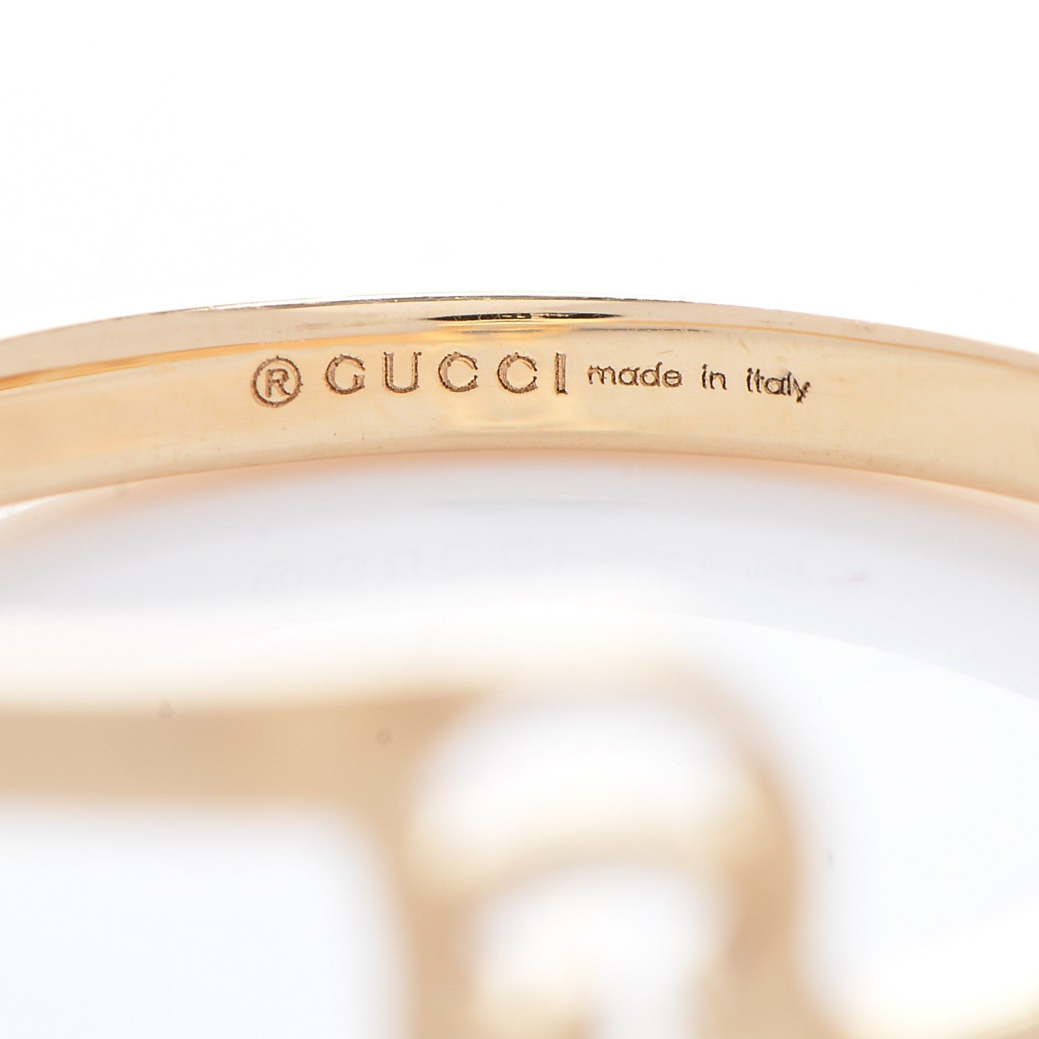 Gucci 18K Yellow Gold Running G Ring 55 7.25 5 of 5