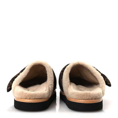 Louis Vuitton Nylon Monogram Shearling Pillow Comfort Mules 38 Cacao Brown 6 of 10