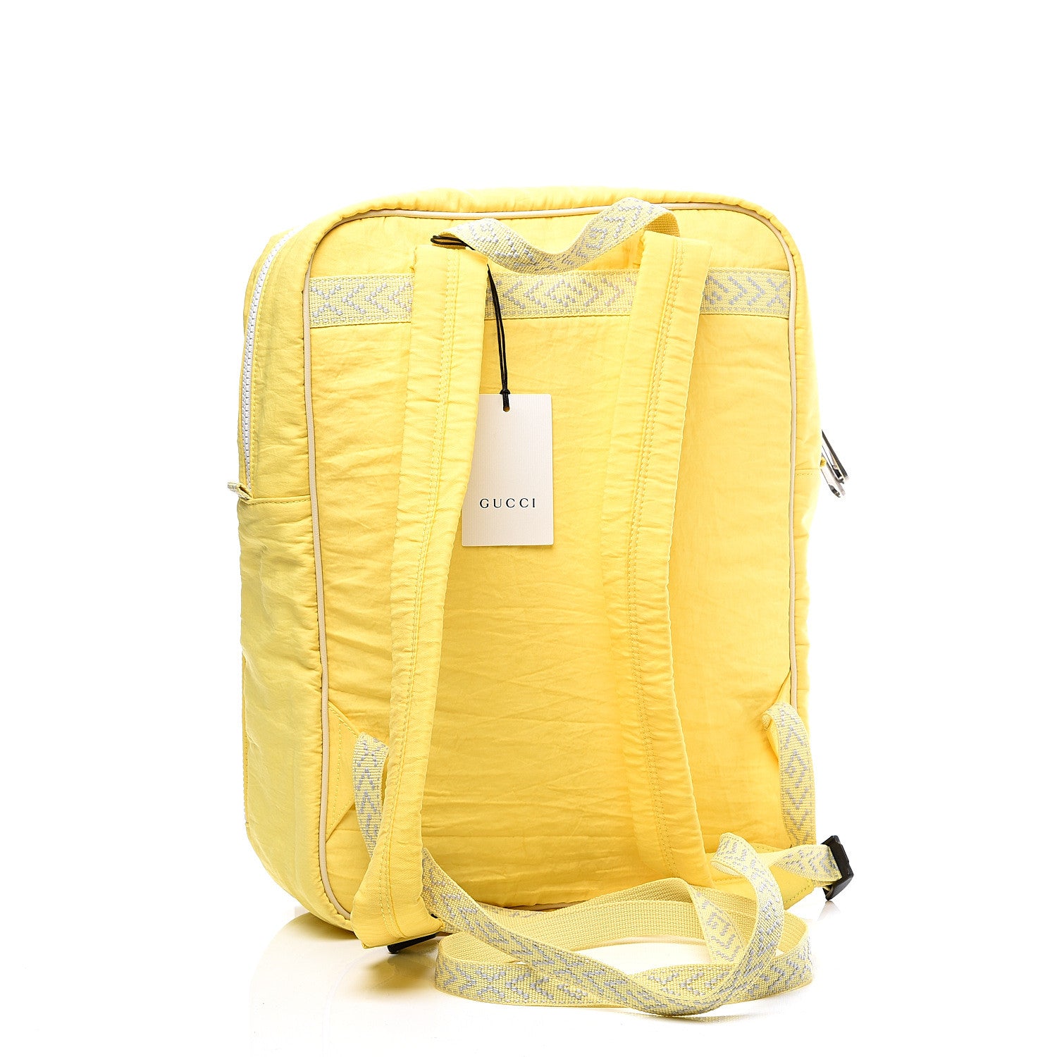 Gucci Nylon Twill Blind For Love Interlocking G Backpack Pastel Yellow Multicolor 2 of 10