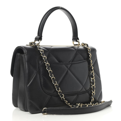 Chanel Lambskin Quilted Small Trendy CC Dual Handle Flap Bag Black 3 of 13