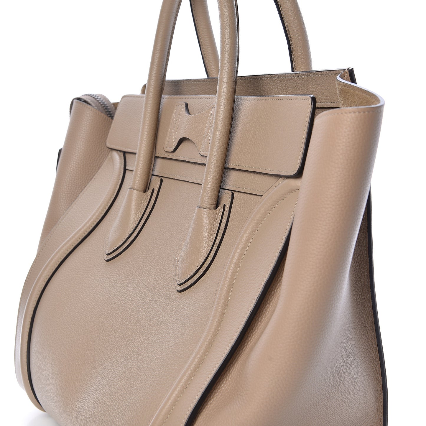 Drummed Calfskin Mini Luggage Dune