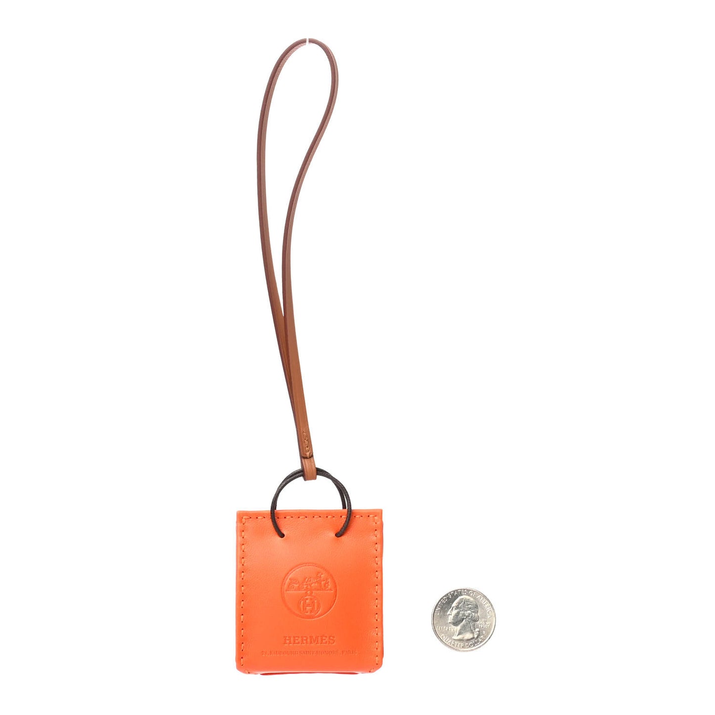 Milo Lambskin Swift Shopping Bag Charm Feu Gold