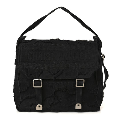Christian Dior Canvas Embroidered Camouflage Diorcamp Messenger Black 1 of 8