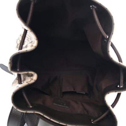 Gucci Monogram Dollar Calfskin O Drawstring Backpack Beige Ebony Testa di Moro Dark Chocolate 5 of 8