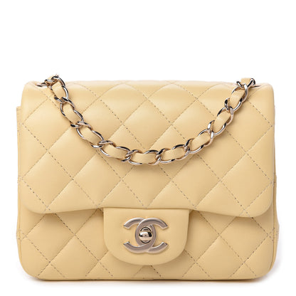 Chanel Lambskin Quilted Mini Square Flap Light Yellow 1 of 11