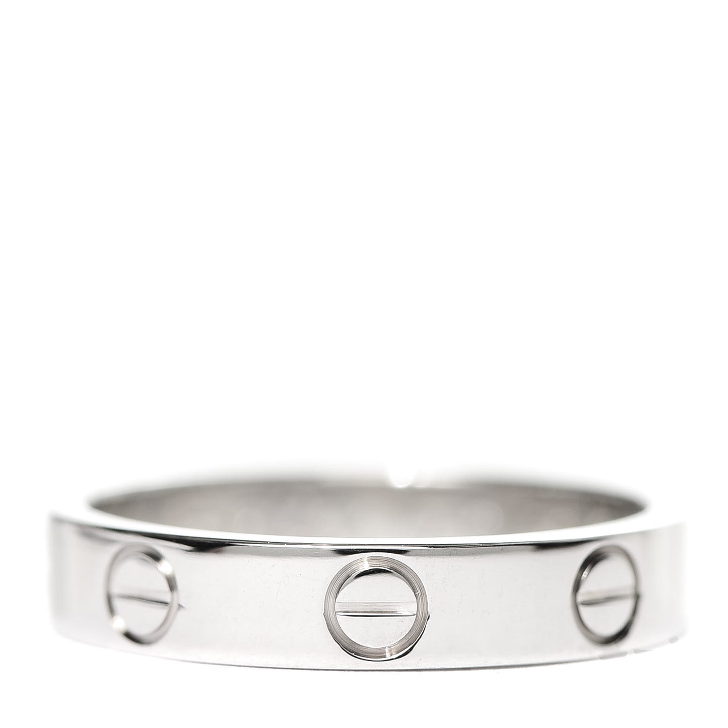 18K White Gold 3.5mm LOVE Wedding Band Ring 50 5.25