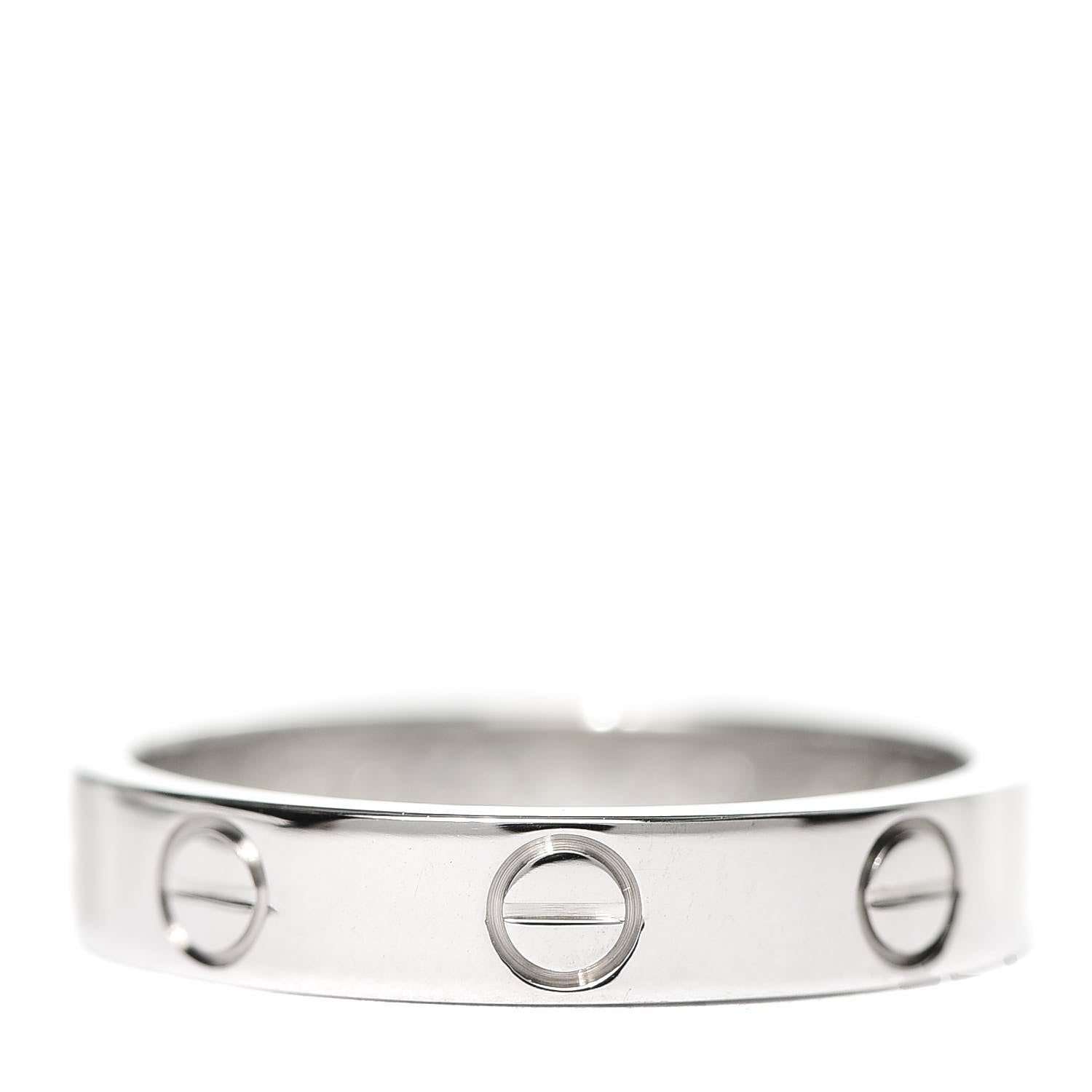 Cartier 18K White Gold 3.5mm LOVE Wedding Band Ring 50 5.25 1 of 7