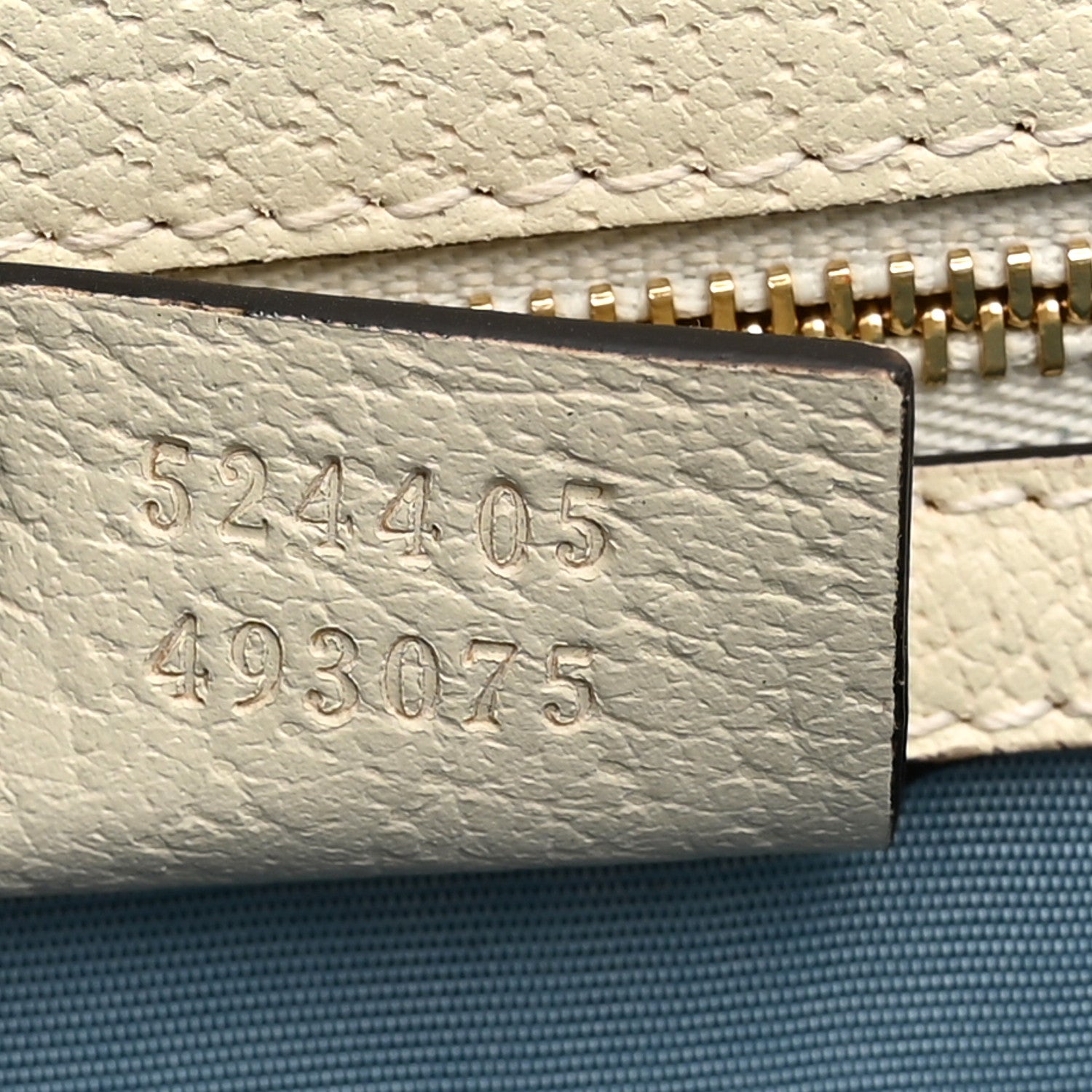 Gucci Textured Calfskin Bee Star Print Small Sylvie Shoulder Bag Mystic White 7 of 14