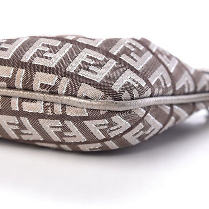 Fendi Zucchino Vachetta Pochette Caffe Argilla Canna di Fucile 11 of 11