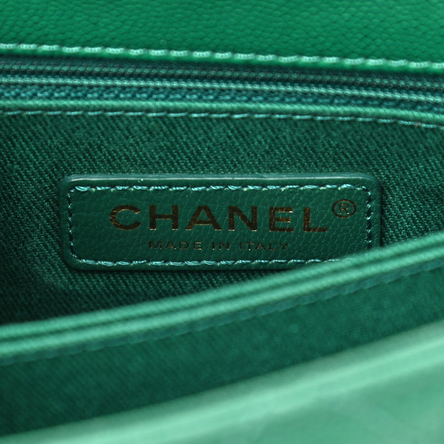 Chanel Caviar Quilted Mini Coco Handle Flap Green 6 of 10