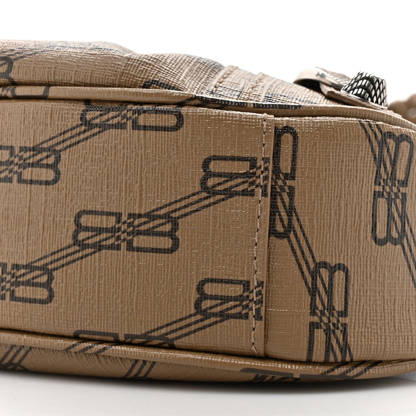 Coated Canvas BB Monogram Le Cagole Shoulder Bag XS Beige Brown