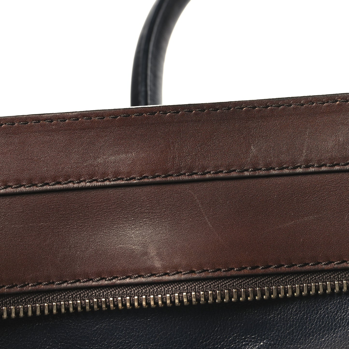 Smooth Calfskin Mini Tri-Color Luggage Navy