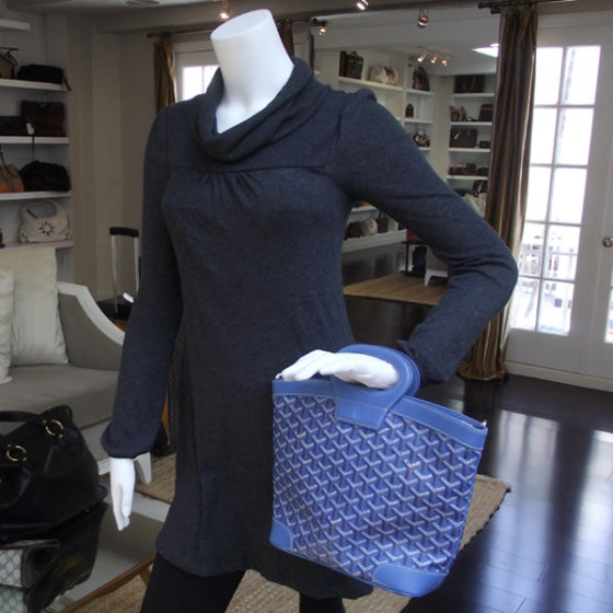 Goyardine Beluga PM Blue Tote