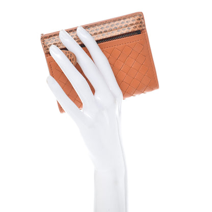 Bottega Veneta Nappa Ayers Intrecciato Card Wallet Orange 2 of 11