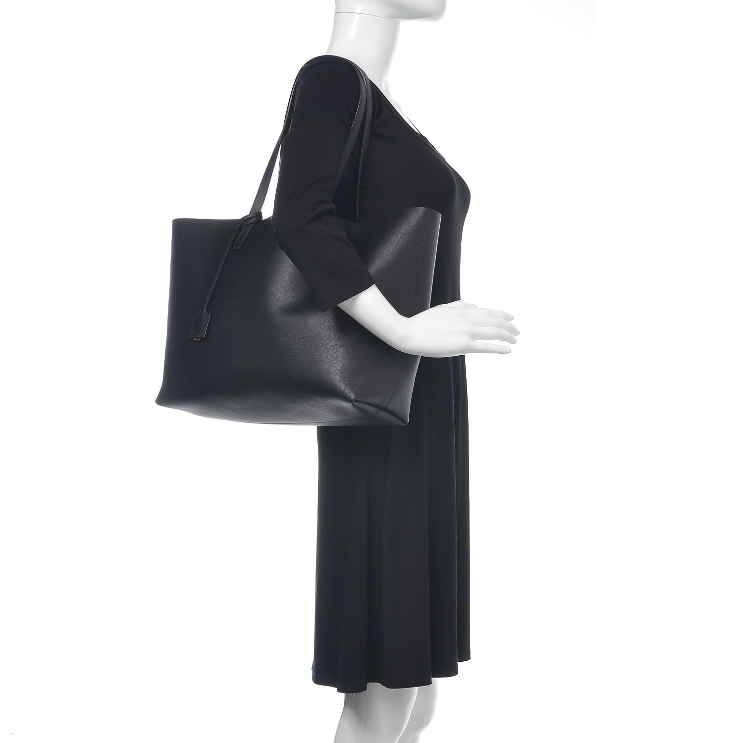 Saint Laurent Calfskin Large Shopping Tote Black 2 of 12