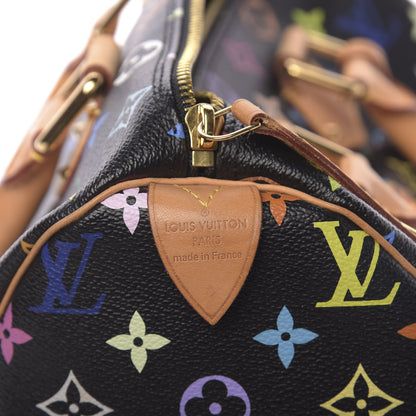 Louis Vuitton Monogram Multicolor Speedy 30 Black 6 of 9