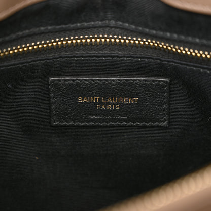 Saint Laurent Calfskin Y Quilted Monogram Medium Loulou Chain Satchel Dark Beige 6 of 14