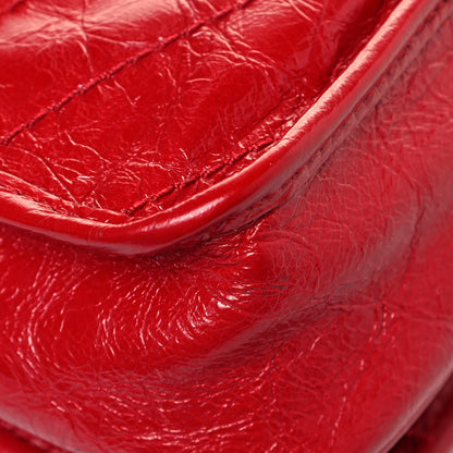 Saint Laurent Crinkled Calfskin Matelasse Monogram Niki Chain Wallet Red 10 of 13
