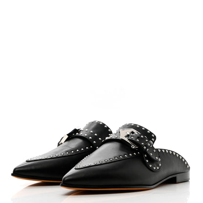 Givenchy Calfskin Studded Elegant Loafer Mule 37 Black 3 of 15