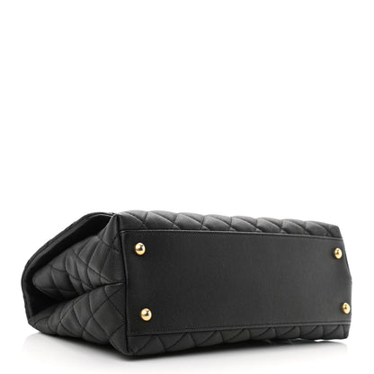 Chanel Caviar Lizard Quilted Small Coco Handle Flap Black 3 of 11