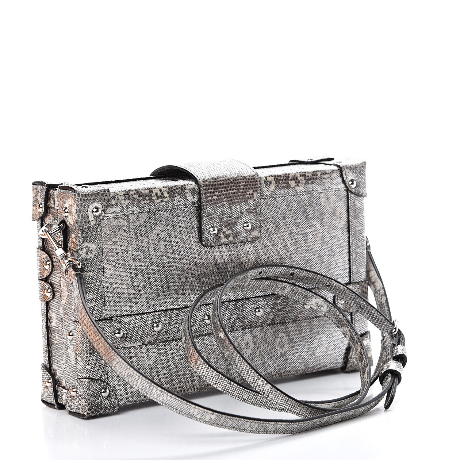 Louis Vuitton Lizard Petite Malle Silver 2 of 11