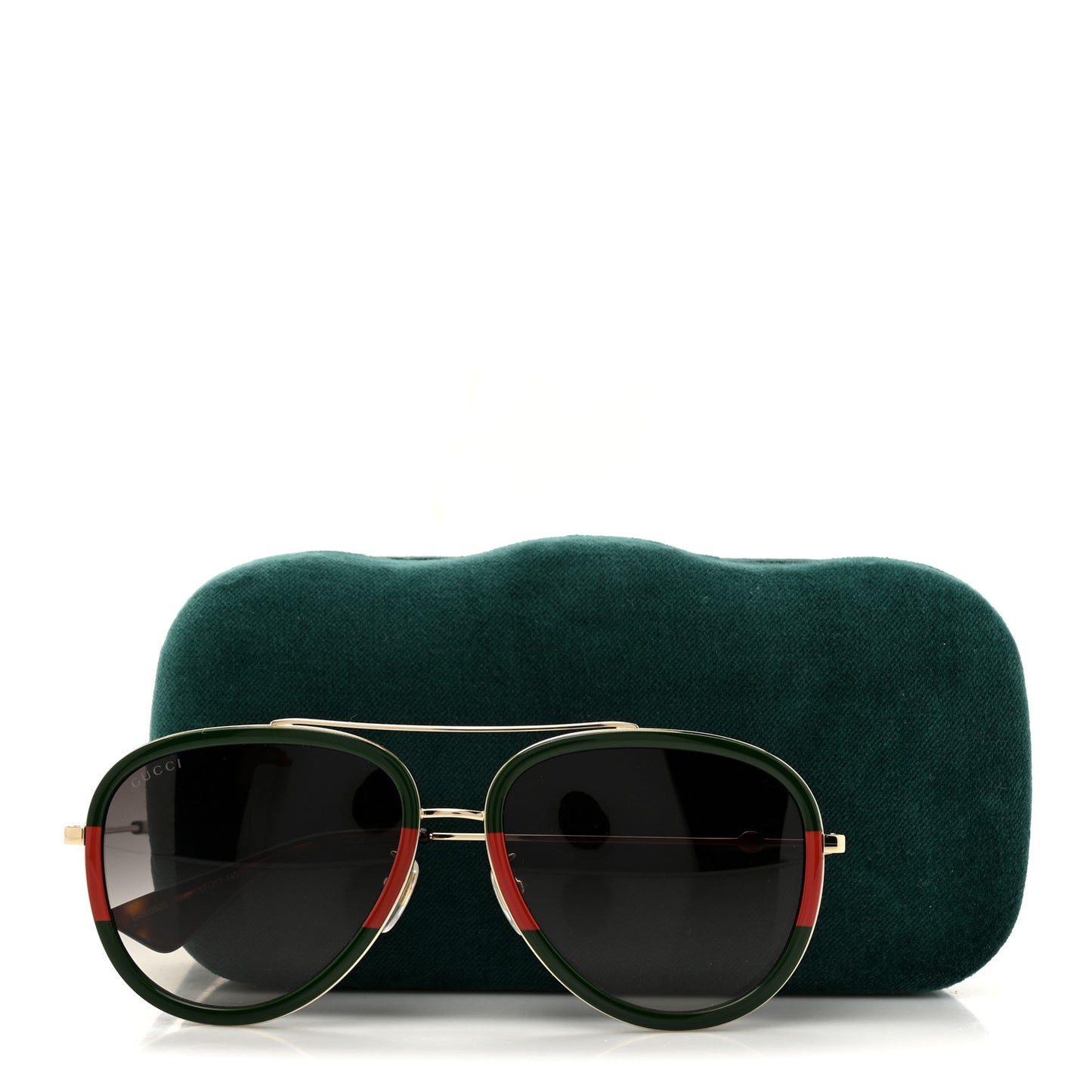 Web Aviator Sunglasses GG0062S Green Red