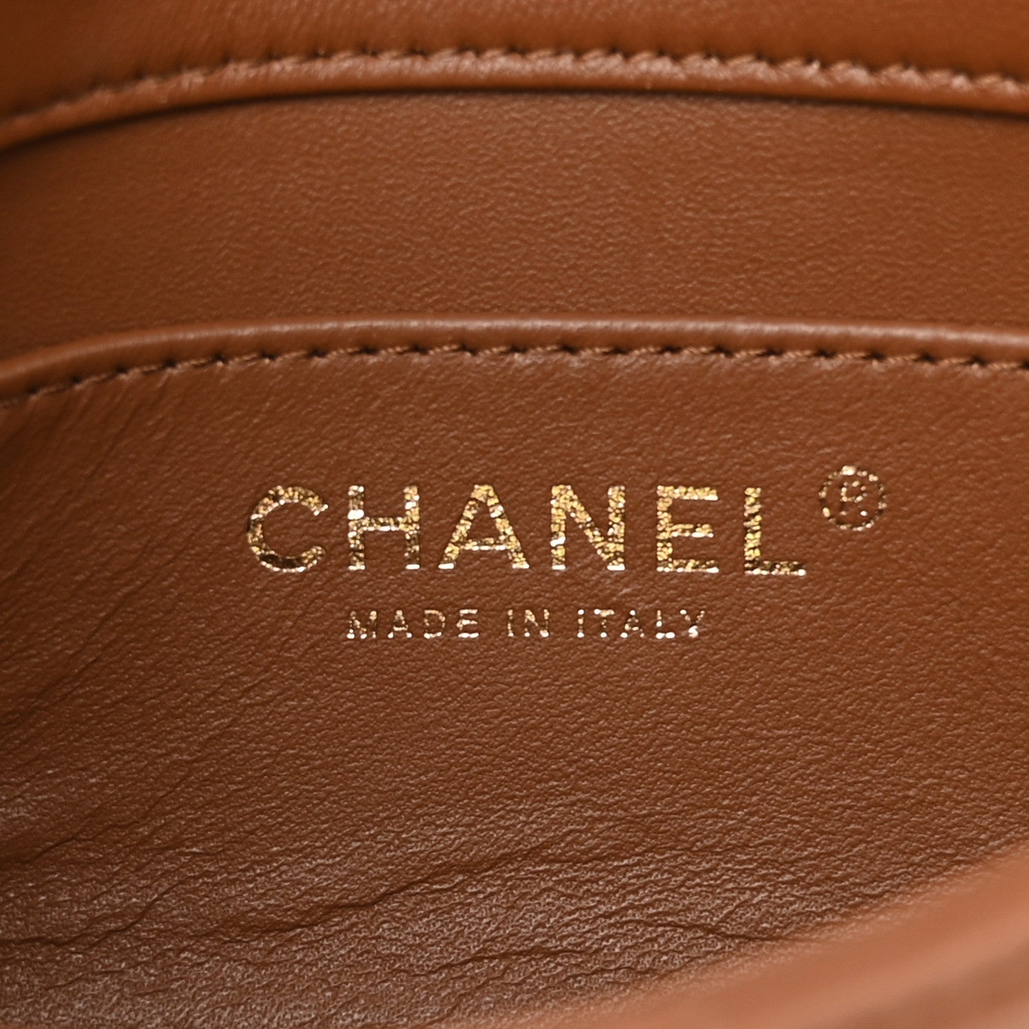 Chanel Lambskin Wenge Quilted Mini Fashion Wood Square Flap Light Brown 6 of 12