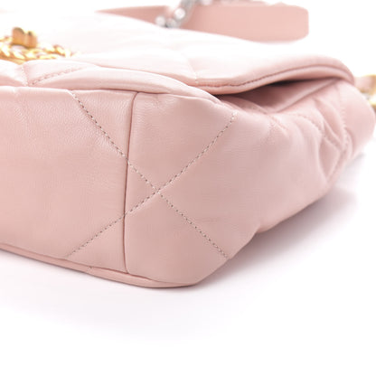 Chanel Goatskin Quilted Medium Chanel 19 Flap Light Pink 9 of 10