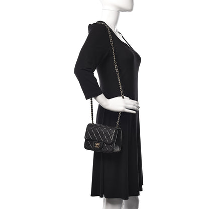Chanel Lambskin Quilted Mini Square Flap Black 2 of 10