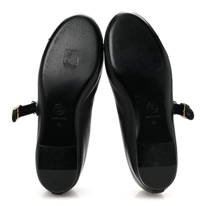 Chanel Lambskin Mary Jane Flats 39 Black 6 of 10