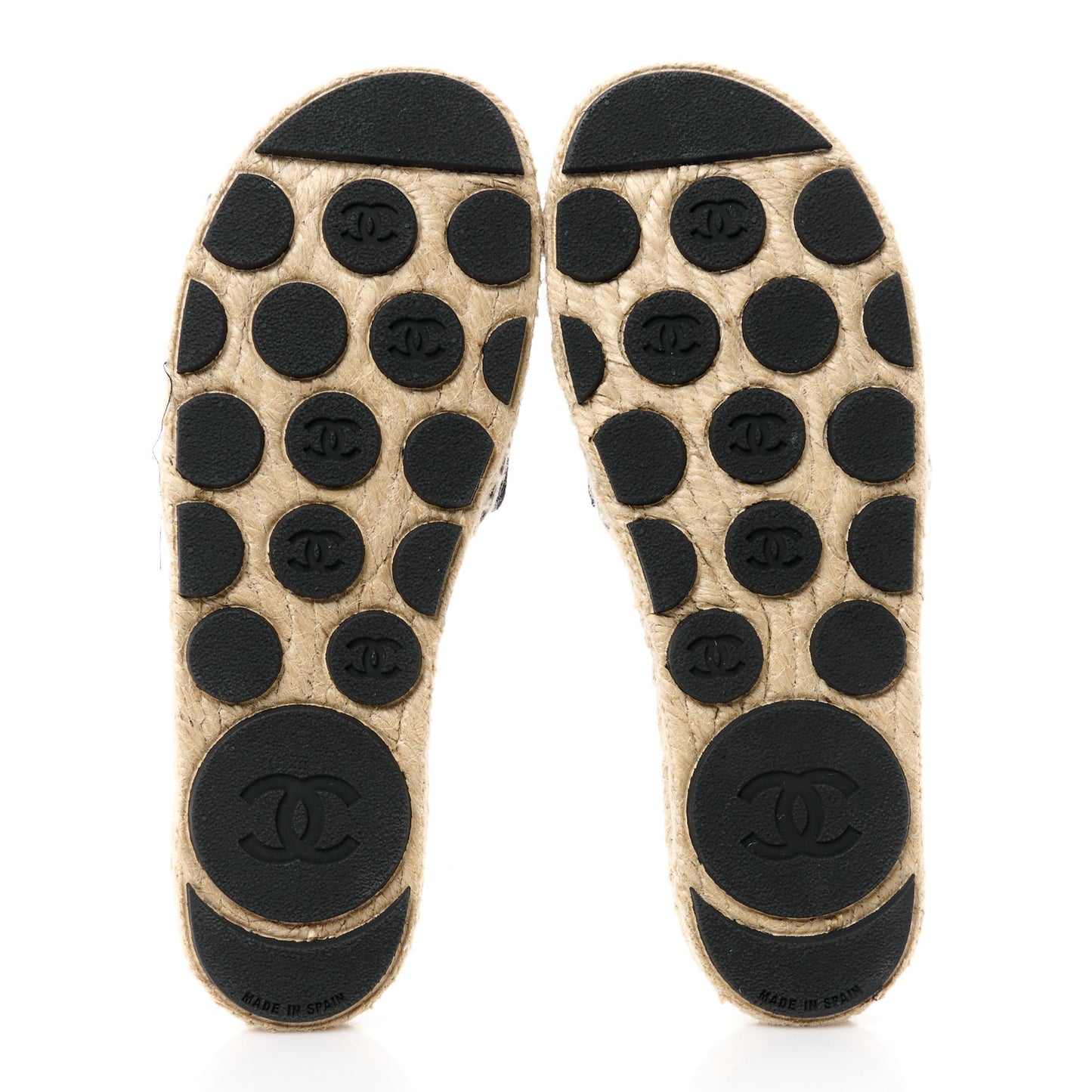 Wool Laminated Lambskin CC Slide Sandals 38 Black Gold