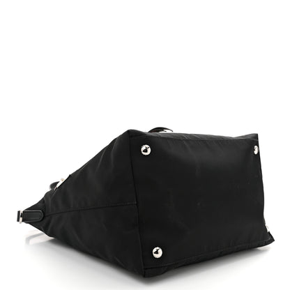 Prada Nylon Tessuto Saffiano Robot Tote Bag Black Petal 4 of 10