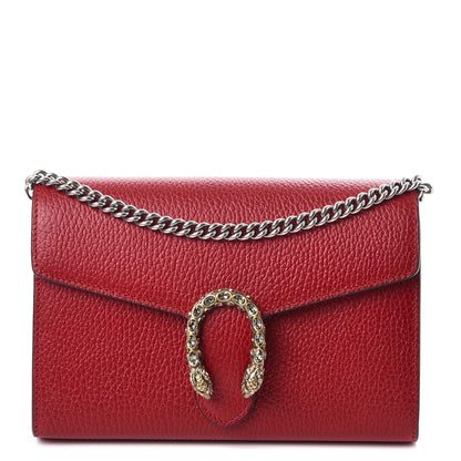 Gucci Calfskin Mini Dionysus Chain Wallet Hibiscus Red 1 of 8