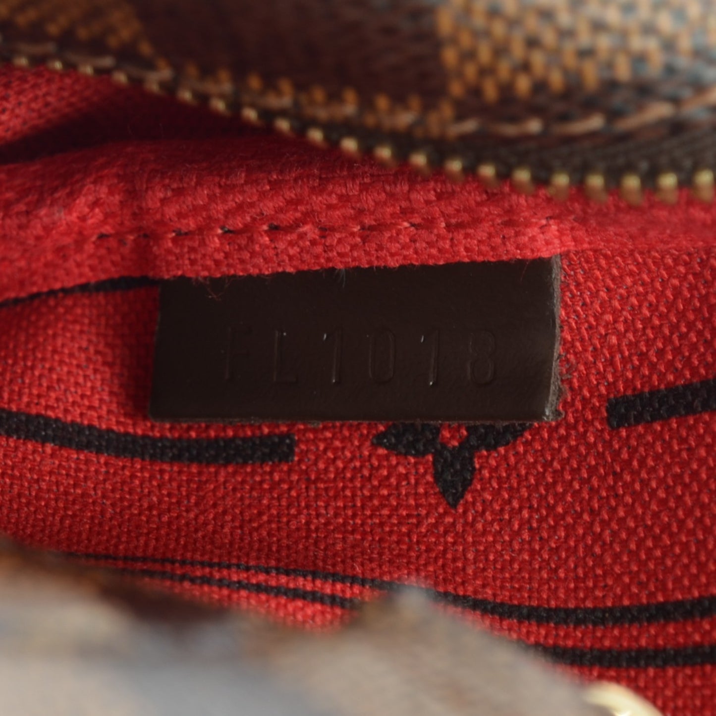 Damier Ebene Complice Trunks and Bags Mini Pochette Accessories Red
