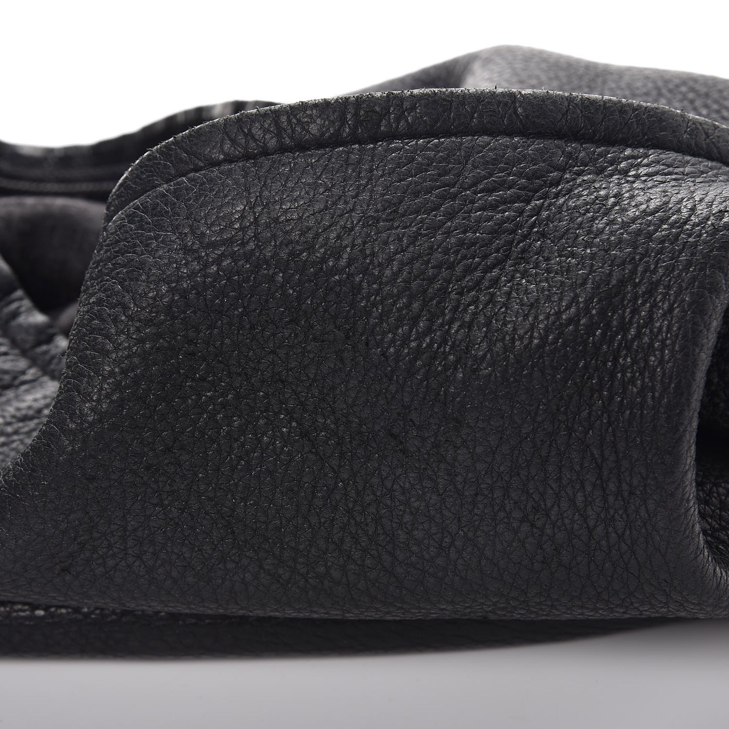 Grained Calfskin Tassel Hobo Black