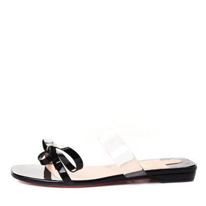 Christian Louboutin Patent PVC Just Nodo Flat 38.5 Black 1 of 9