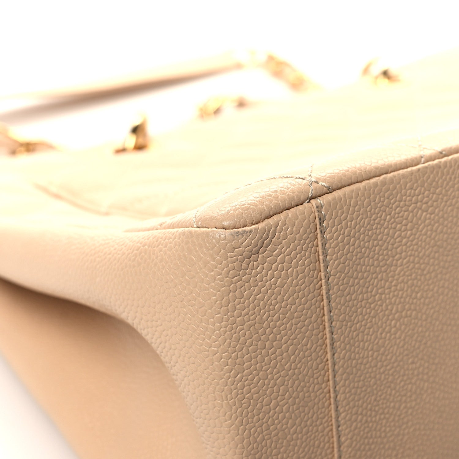 Chanel Caviar Quilted Grand Shopping Tote GST Beige Clair 12 of 13